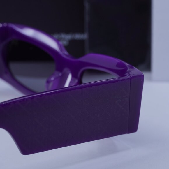 Off-White OERI141 CARY 3707 Rectangle Sunglasses – Purple/Grey - Picture 9 of 10